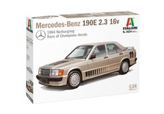 Автомобиль Mercedes-Benz 190E 2.3 16v, 1:24, ITALERI, 3624 (Сборная модель)