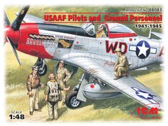 Американские пилоты и техники (1941-1945), сборные фигуры, 1:48, ICM, 48083