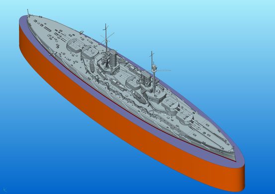 Германский линейный корабль "Маркграф", 1:700, ICM, S.017 (Сборная модель)
