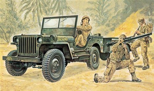 Американський армійський автомобіль "Willys" з причепом, 1:35, ITALERI, 314