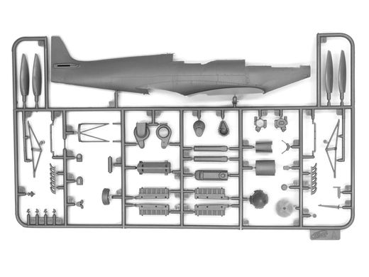 Spitfire Mk.IX с пилотами и техниками ВВС Великобритании, 1:48, ICM, 48801 (Сборная модель)