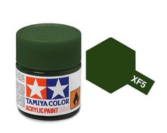 XF-5, Акриловая краска Tamiya Mini, зеленый (матовая), 10 мл, 81705