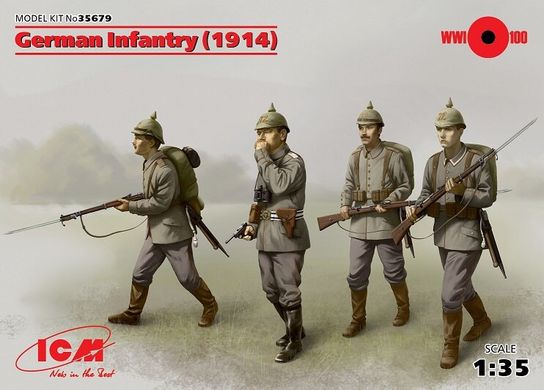 Пехота Германии (1914 г.), сборные фигуры 1:35, ICM, 35679