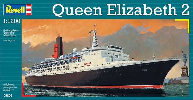 Круїзне судно Queen Elizabeth 2, 1:1200, Revell, 05806