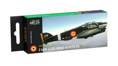 Набор акриловых красок "FARR Late-WW2 Aviation", Arcus, A4002