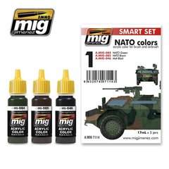 Набір акрилових фарб AMMO A-MIG-7114: Камуфляж техніки НАТО