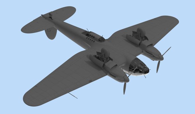 Немецкий бомбардировщик He 111H-3, 2 МВ, 1:48, ICM, 48261 (Сборная модель)