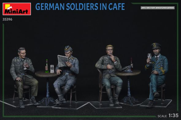 Немецкие военнослужащие в кафе, сборные фигуры 1:35, MiniArt, 35396