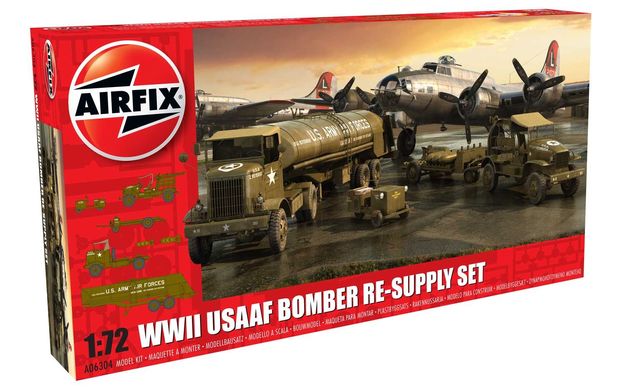 Військовий транспорт забезпечення бомбардувальників WWII USAAF 8th Bomber Resupply Set, 1:72, Airfix, A06304 (Збірна модель)