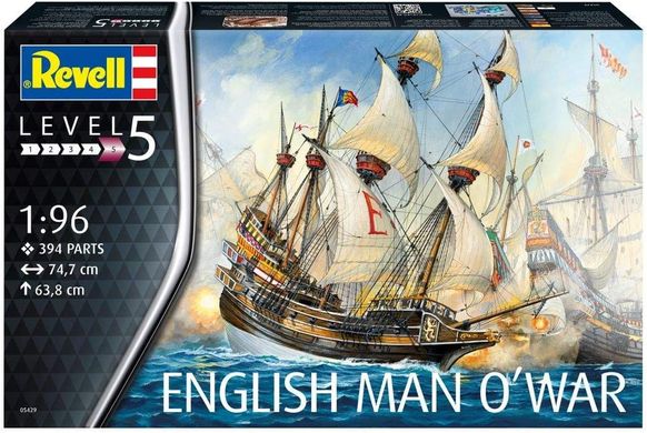 Британский парусный корабль English Man O'War, Revell, 1:96, 05429 (Сборная модель)