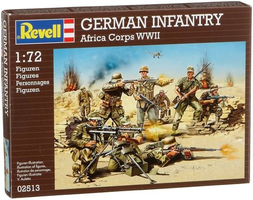 German Infantry Africa Corps WWII, 1:72, Revell, 02513, Немецкая пехота - африканский корпус