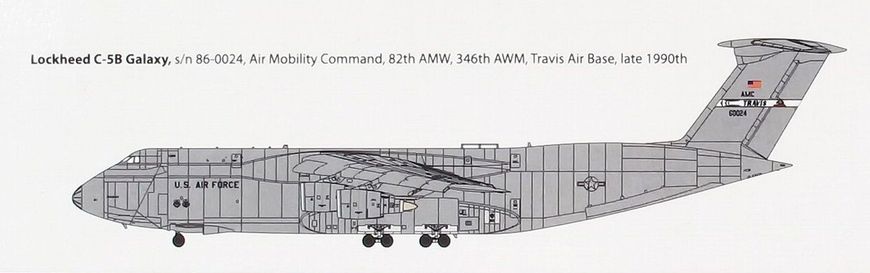Військово-транспортний літак Lockheed C-5B Galaxy, 1: 144, Roden, 330