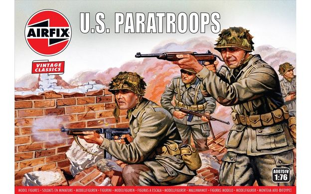 U.S. Paratroops 1:76, Airfix, A00751V, фигурки, Парашютисты США Второй мировой войны
