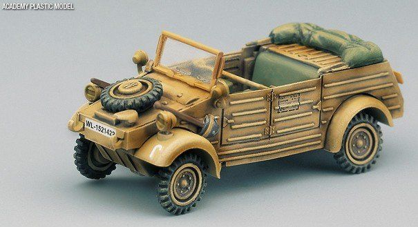 Наземный транспорт, серия 1 "Willys MB Jeep, Kubelwagen Type 82, Sd.Kfz.2 Kettenkrad", 1:72, Academy, 13416 (Сборная модель)