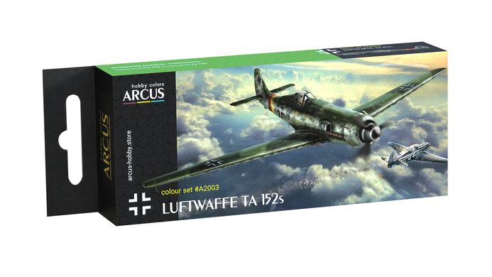 Набір акрилових фарб "Luftwaffe Ta 152s", Arcus, A2003