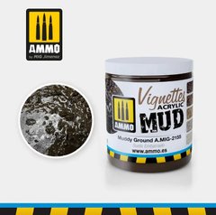 Muddy Ground A.MIG-2155 (Текстурная паста для создания земли/грязи на диораме), AMMO MIG