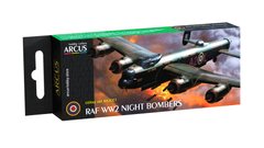 Набор акриловых красок "RAF WW2 Night Bombers", Arcus, А3001