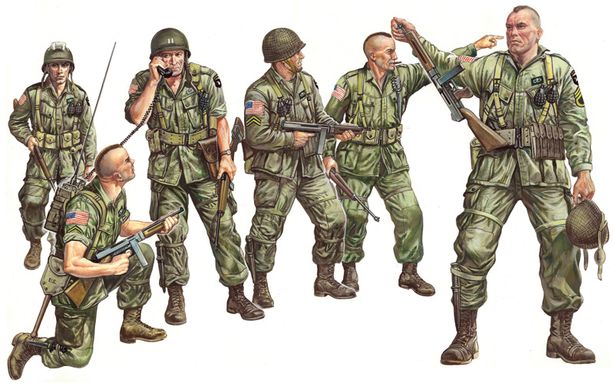 Десантные войска США, Вторая Мировая война, U.S. Paratroops, 1:35, Italeri, 309