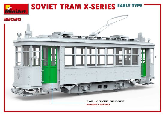 Радянський Трамвай Серії-Х (Раннього Типу), 1:35, MiniArt, 38020