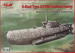 U-Boat Type XXVIIB Seehund (early) - Германская подводная лодка,1:72, ICM, S.006