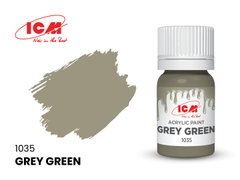 1035 Серо-зеленый, акриловая краска, ICM, 12 мл