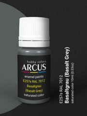 Краска Arcus E257 RAL 7012 Basaltgrau, 10 мл, эмалевая