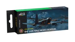 Набор акриловых красок "RAF Late WW2 Night Fighters", Arcus, А3009
