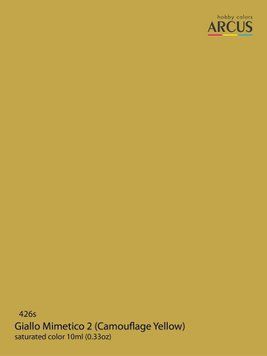 Краска Arcus A426 Giallo Mimetico 2 (Camouflage Yellow), 10 мл, акриловая