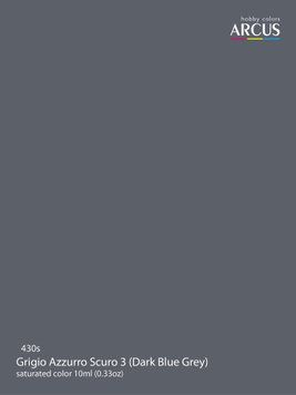 Краска Arcus A430 Grigio Azzurro Scuro 3 (Dark Blue Grey), 10 мл, акриловая