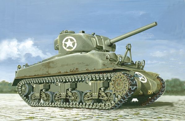 Американский танк M4A1 Sherman, 1:72, ITALERI, 7003