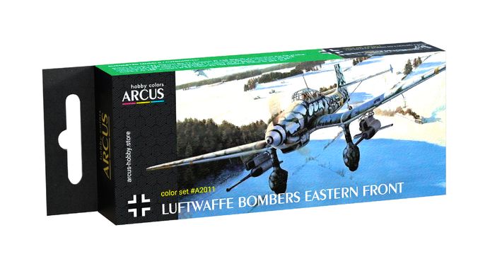 Набір акрилових фарб "Luftwaffe Bombers Eastern Front", Arcus, А2011