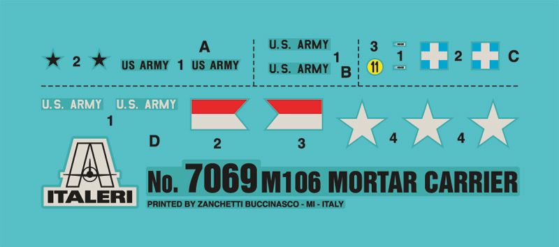 БТР M106 Mortar Carrier, 1:72, Italeri, 7069