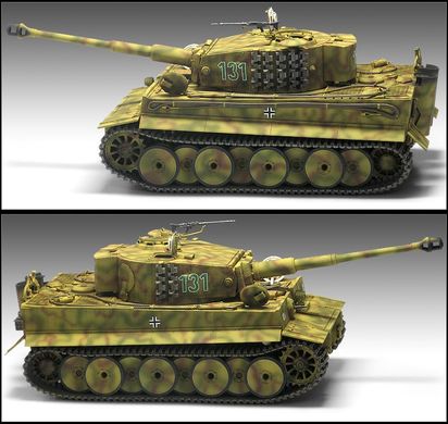 Німецький танк Tiger I, середня версія, 1:35, Academy, 13287 (Збірна модель)