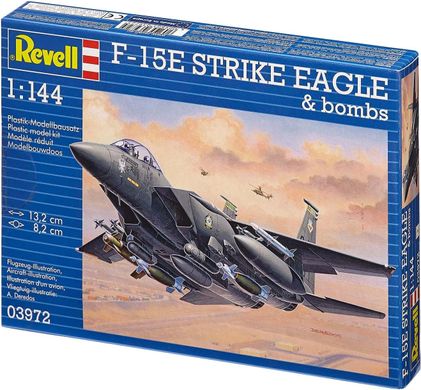 Сборная модель F-15E Strike Eagle & bombs, Истребитель Макдоннел-Дуглас, 1:144, Revell, 03972