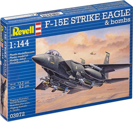 Збірна модель F-15E Strike Eagle & bombs, Винищувач Макдоннел-Дуглас, 1:144, Revell, 03972