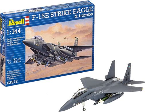 Збірна модель F-15E Strike Eagle & bombs, Винищувач Макдоннел-Дуглас, 1:144, Revell, 03972