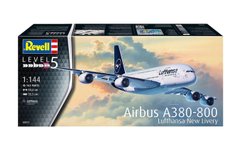 Пассажирский самолет Airbus A380-800 Lufthansa New Livery, 1:144, Revell, 03872