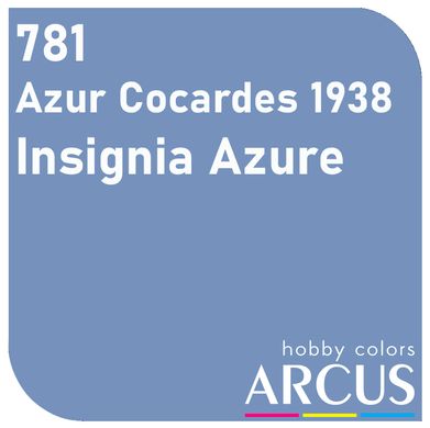 Краска Arcus 781 Azur Cocardes 1938 (Insignia Azure), эмалевая