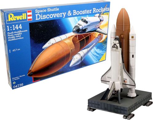 Збірна модель Космічний корабель Space Shuttle Discovery & Booster Rockets, 1:144, Revell, 04736