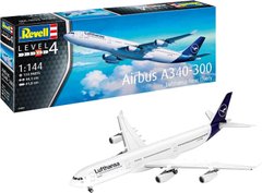 Збірна модель Пасажирський літак Airbus A340-300 Lufthansa New Livery, 1:144, Revell, 03803