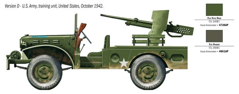 Джип M6 Gun Motor Carriage WC-55, 1:35, ITALERI, 6555