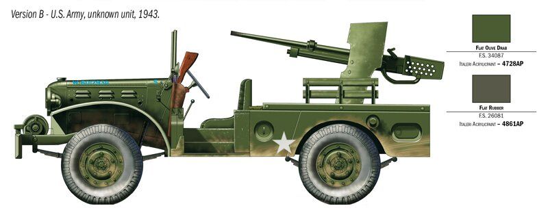 Джип M6 Gun Motor Carriage WC-55, 1:35, ITALERI, 6555