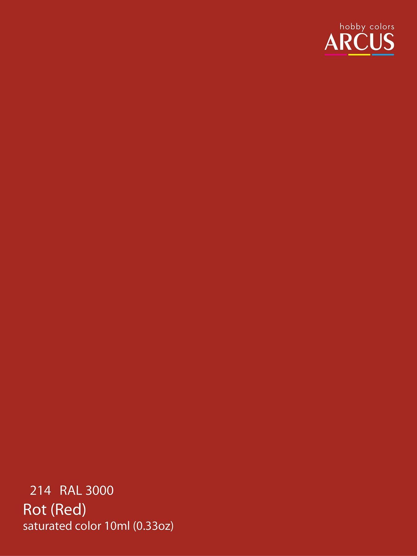 Rot Ral Фарба Arcus A214 RAL 3000 Rot, акрилова