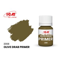 2008 Грунтовка оливковая (Primer Olive Drab), акриловая, ICM, 12 мл