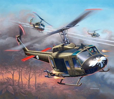 Гелікоптер Bell UH-1H "Gunship", 1:100, Revell, 04983 (Збірна модель)