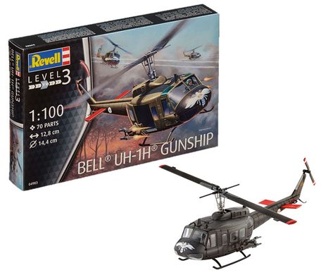 Вертолет Bell UH-1H "Gunship", 1:100, Revell, 04983 (Сборная модель)