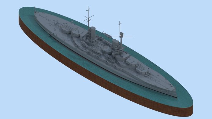"Кеніг" - німецький лінійний корабель І МВ, 1:700, ICM, S.014, збірна модель