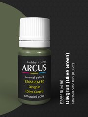 Краска Arcus E265 RLM80 Оlivgrün, 10 мл, эмалевая