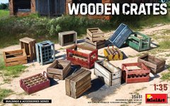 Деревянные ящики Wooden Crates, 1:35, MiniArt, 35651 (Сборная модель)