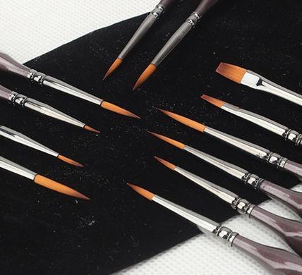 Набор кисточек для миниатюр и сборных моделей, 12 шт, Art Brush Set, BRSH012